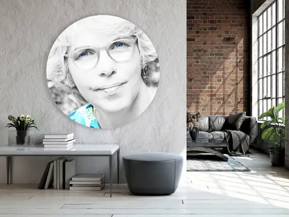 Muurcirkel foto op forex, prachtig als wanddecratie in de woonkamer.