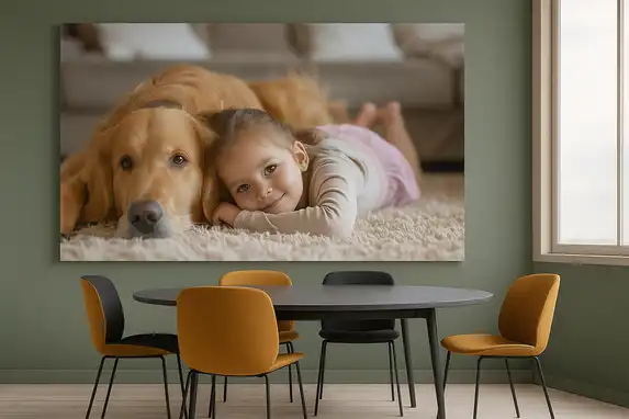 De foto op aluminium is kleurecht en kent geen hinderlijke spiegelingen.